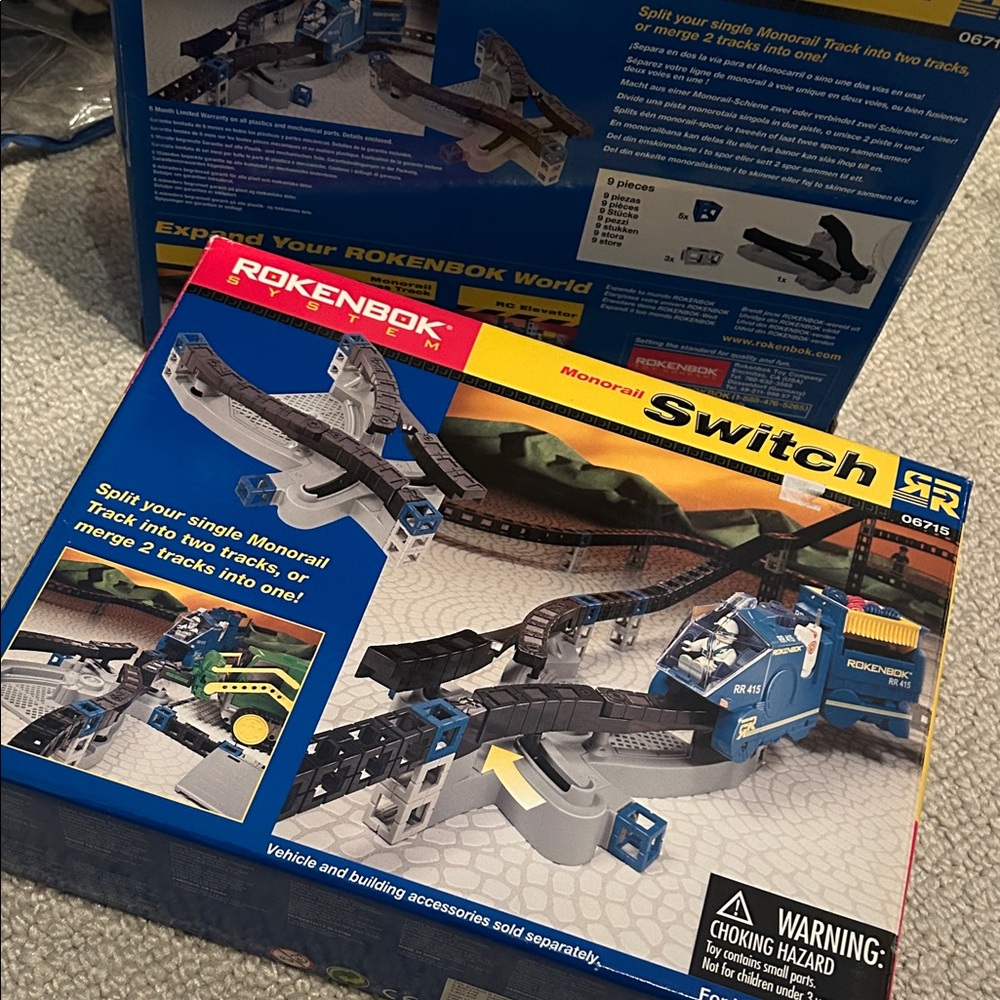 Monorail Switch Building Set - Blue and Gray